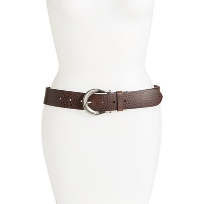 Allsaints Western Leather Belt, Bitter Brown
