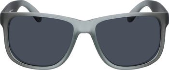 55mm Polarized Matte Square Sunglasses
