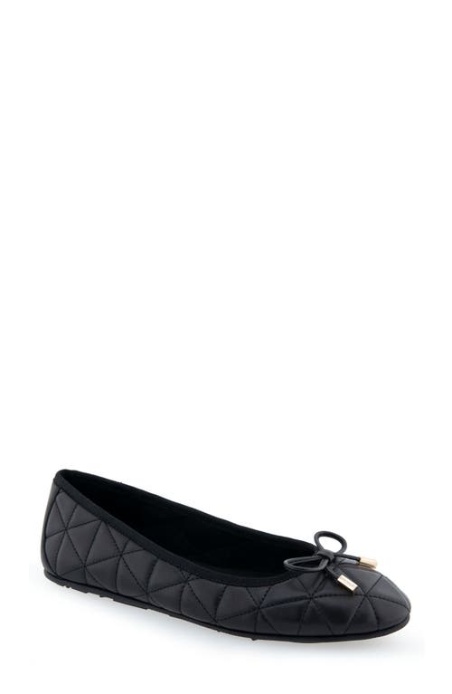 Pia Ballet Flat - Wide Width Available in Black Quilted