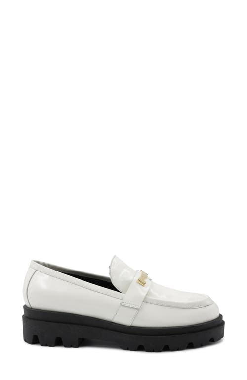 Bruno Magli Lapo Platform Loafer In Off White