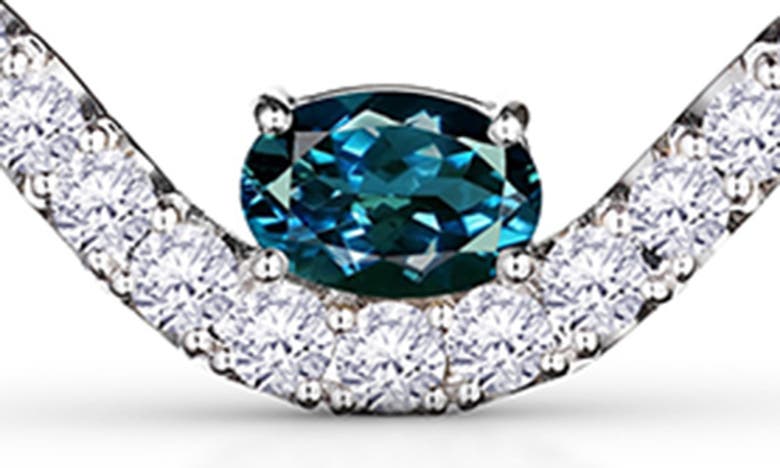 Hueb Mirage Topaz & Diamond Frontal Necklace In White Gold