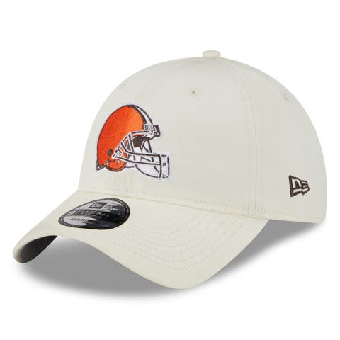 Men's New Era Cream/Brown Cleveland Browns 2023 Sideline Historic 9TWENTY Adjustable Hat