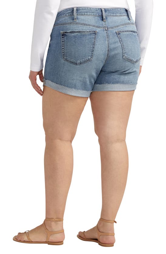 Silver Jeans Co. Americana Mid Rise Boyfriend Shorts In Indigo