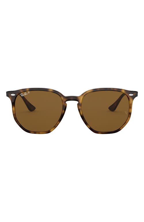 Ray-Ban 54mm Polarized Round Sunglasses in Havana/Brown Solid at Nordstrom