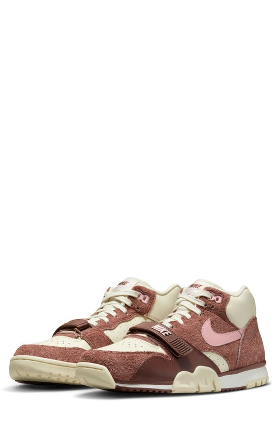 Nike Air Trainer 1 Sneaker In Dark Pony/ Soft Pink