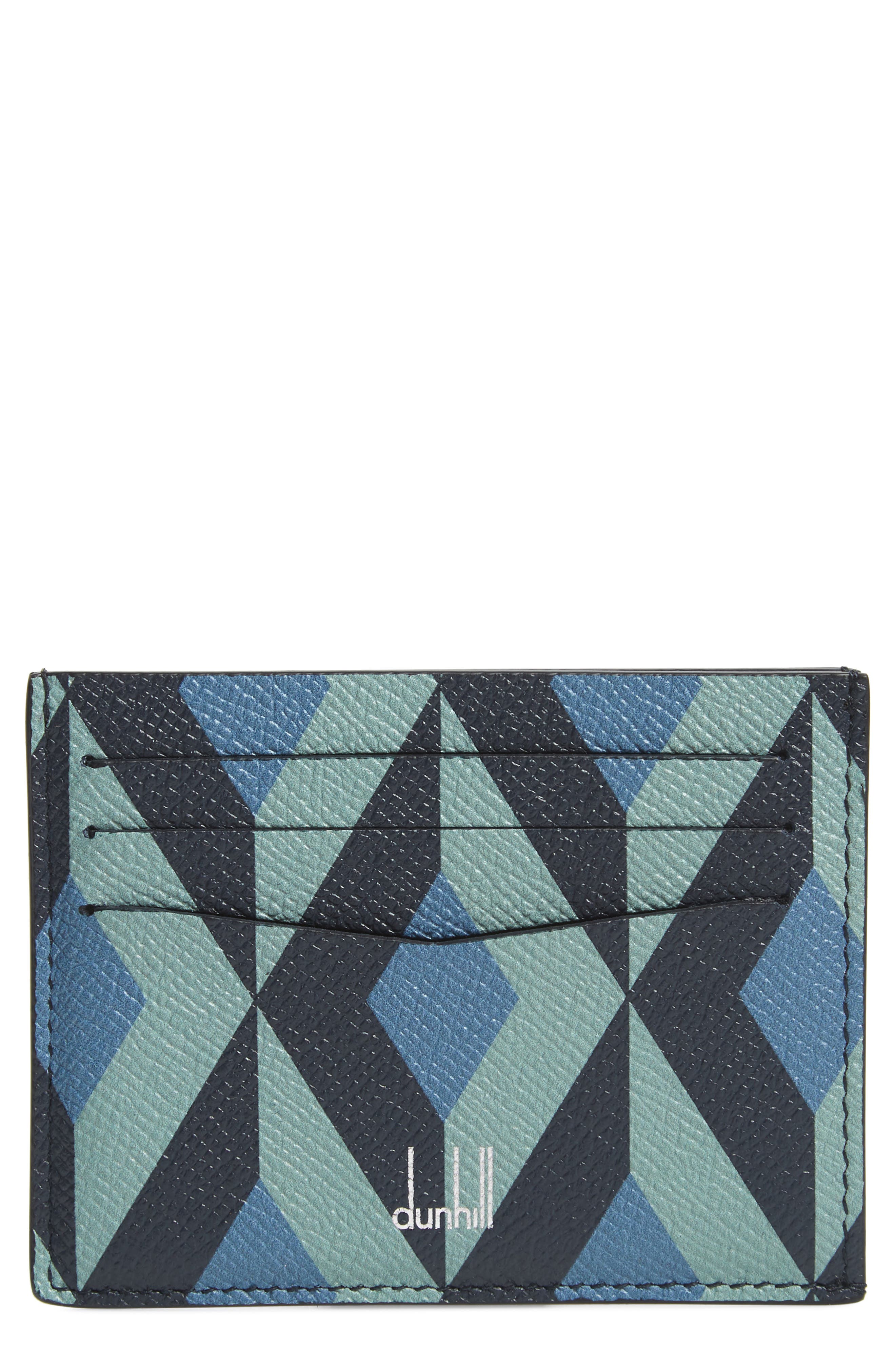 Dunhill Cadogan Leather Card Case - Blue