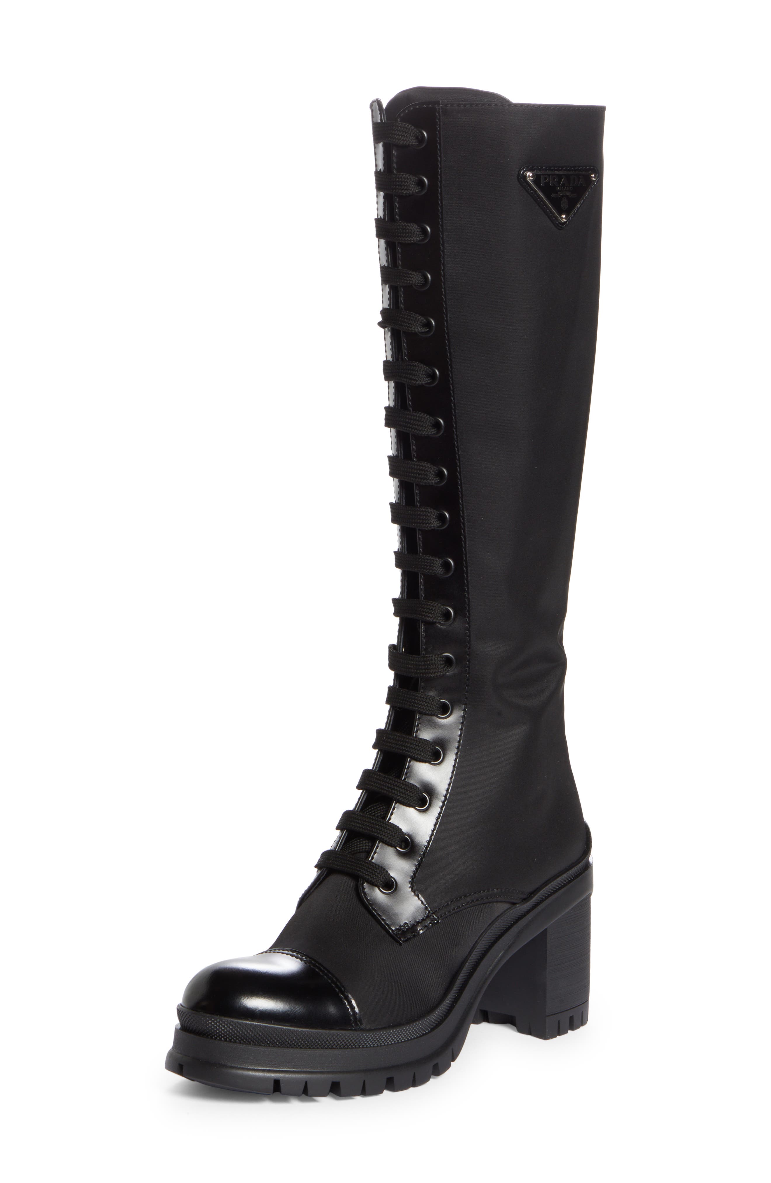 prada knee length boots