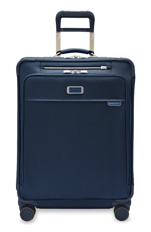 Briggs & Riley Baseline 26-Inch Medium Expandable Spinner Suitcase in Navy