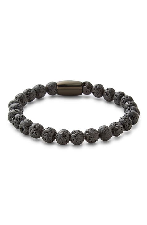 Men's Lava Rock Bead Bracelet