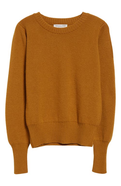 Shop Johnstons Of Elgin Cashmere Milano Stitch Sweater In Ochre