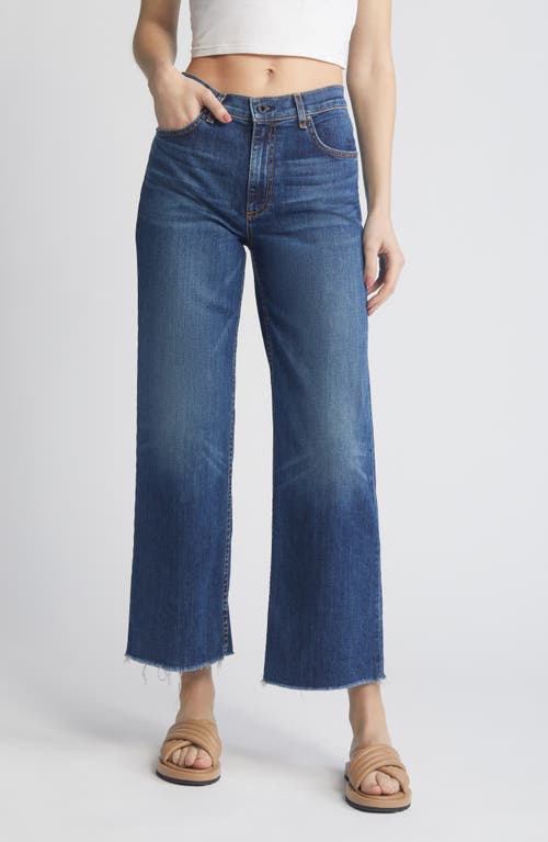 Frayed High Waist Ankle Wide Leg Jeans in Chevelle