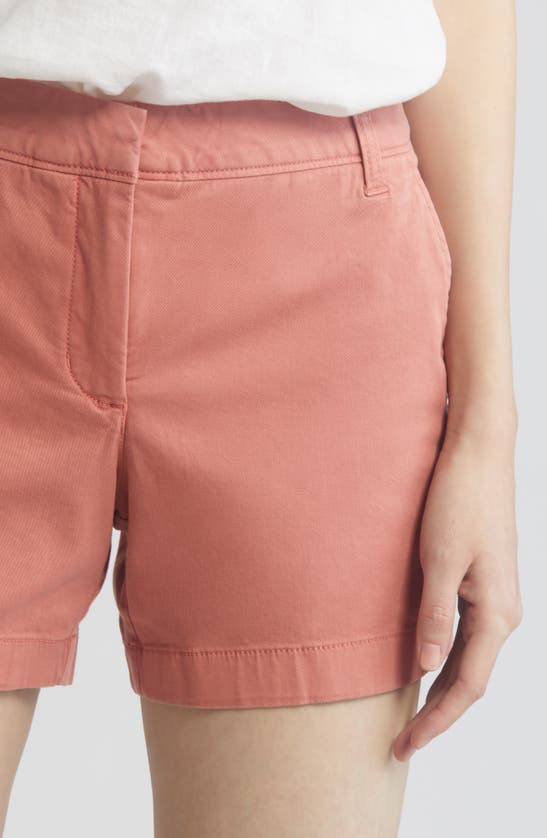 Shop Caslon Twill Shorts In Pink Canyon