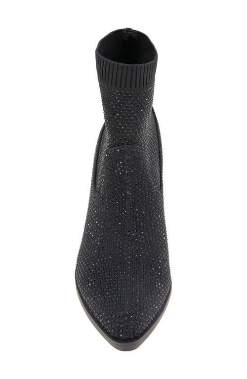 Reaction Kenneth Cole Jess Bejeweled Sock Bootie In Black Ombre Knit