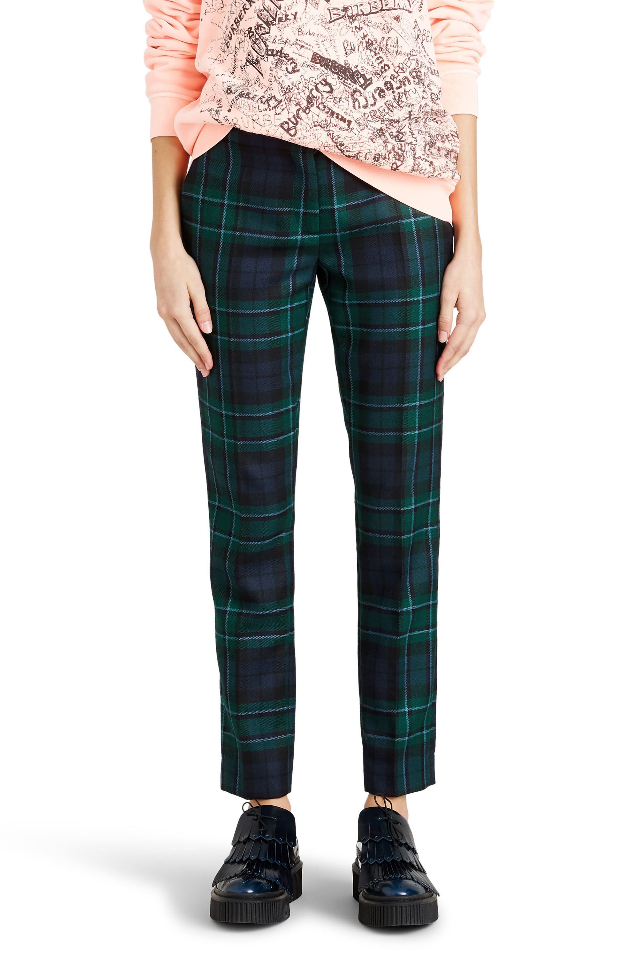 burberry tartan trousers