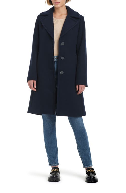 Shop Kate Spade New York Twill Walking Coat In Midnight Navy