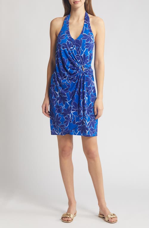 Tommy Bahama Clara Ocean Magic Floral Halter Dress Mazarine Blue at Nordstrom,