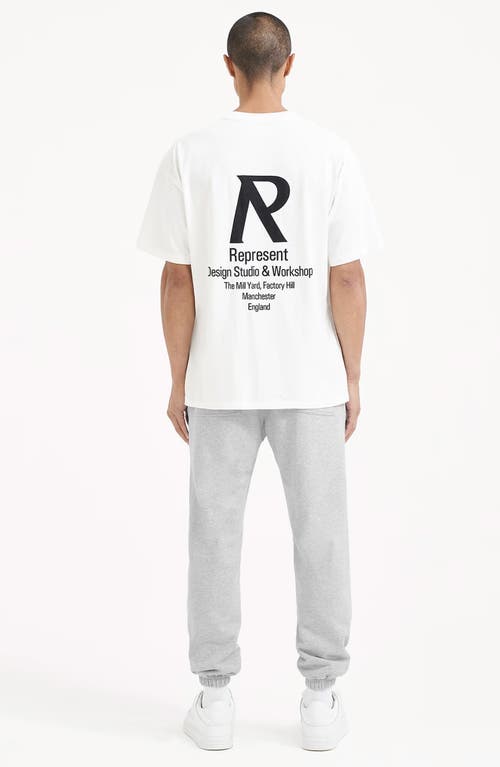 Represent Logo Print Sweatpants In Ash Grey/black