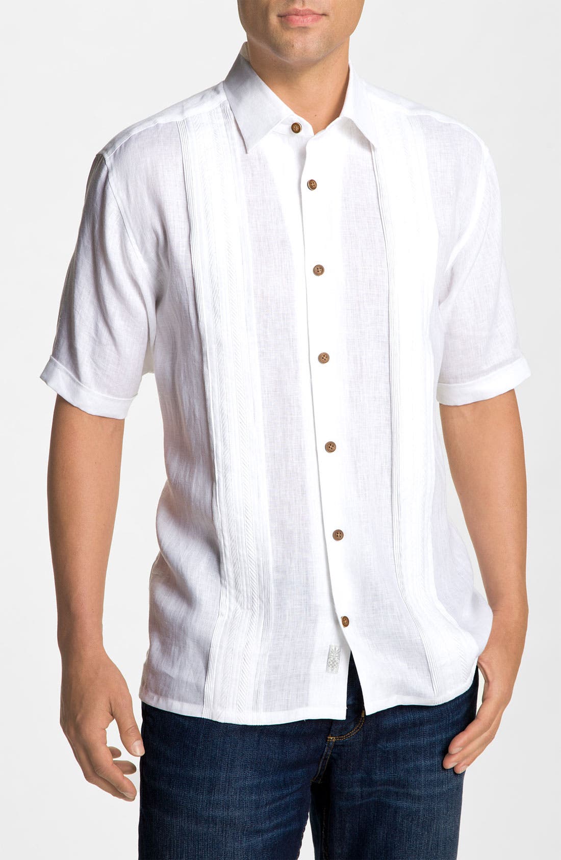 Tommy Bahama 'White in Line' Linen Sport Shirt Nordstrom