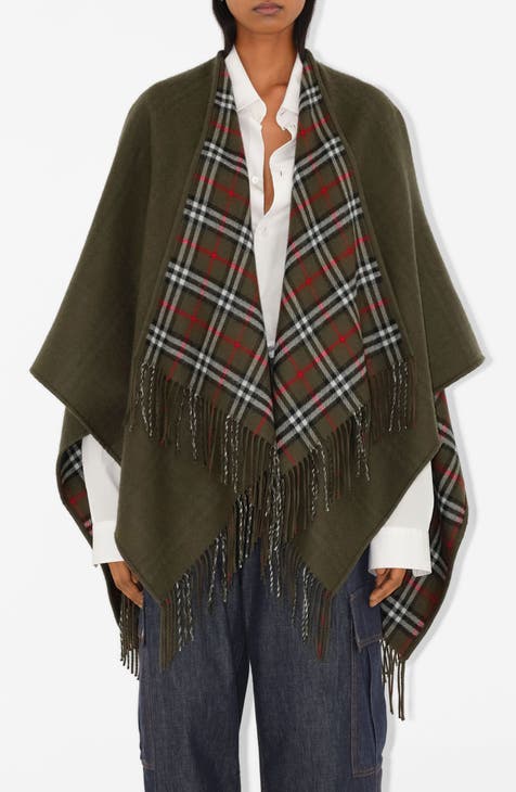 Burberry plaid cape best sale