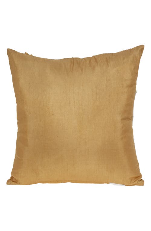 Parkland Collection Paxton Embroidered Throw Pillow In Beige