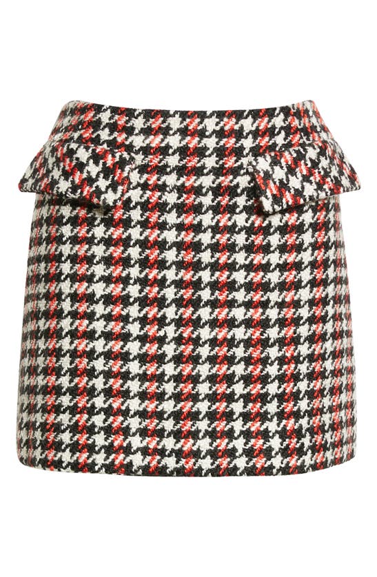 Baum Und Pferdgarten Shanna Bouclé-tweed Mini Skirt In Red Check