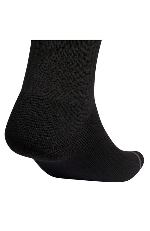 Shop Adidas Originals Adidas 3-pack Athletic High Quarter Socks In Black/grey