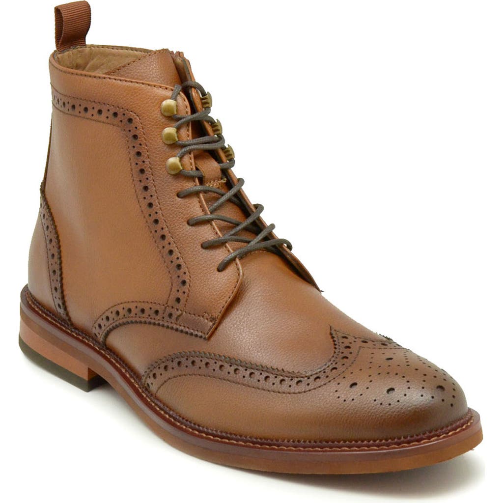 La Milano Dominic Brogue Combat Boot In Tan