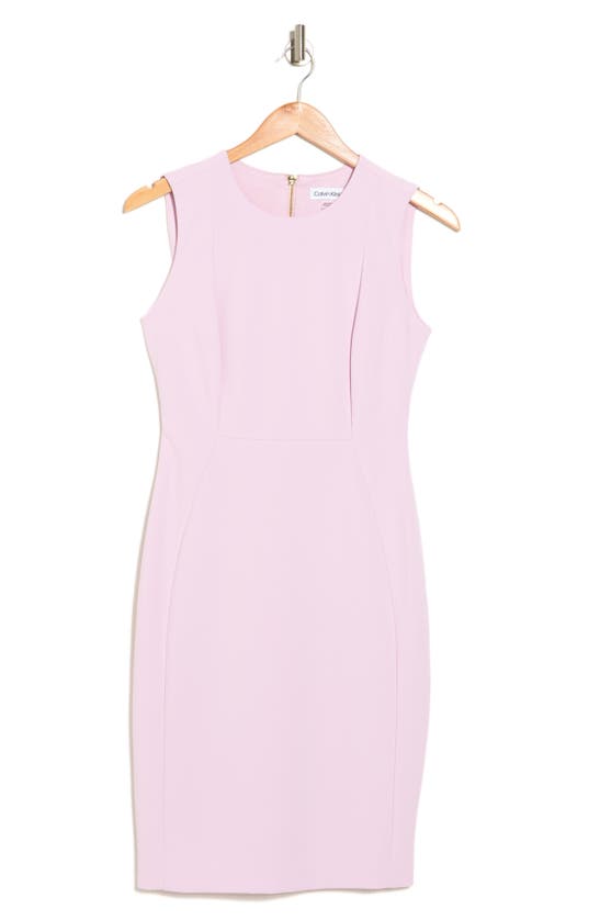 Calvin Klein Sleeveless Sheath Dress In Cherry Blossom