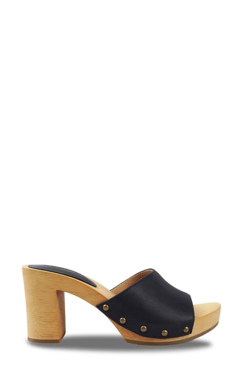 Shop Candies Candie's Fidda Platform Slide Sandal In Black Leather