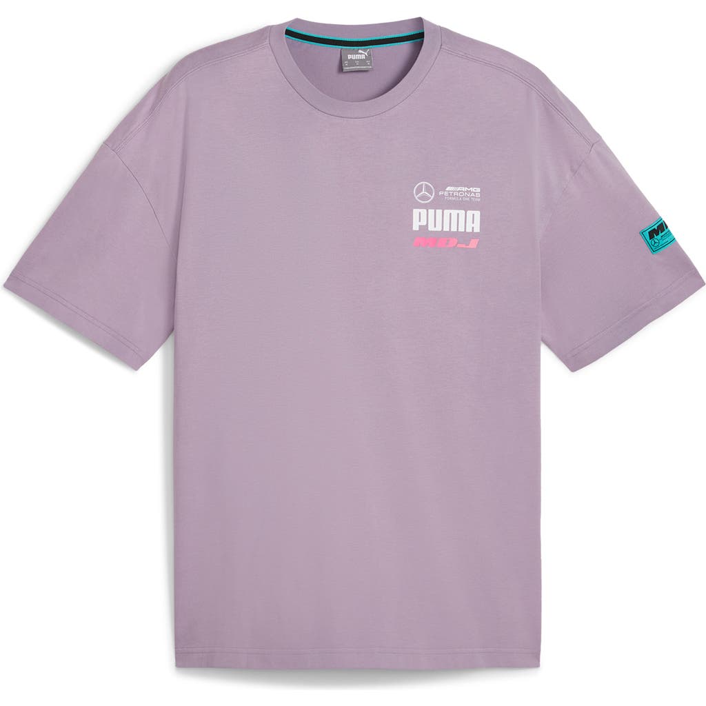 Puma Mad Dog Jones X Mercedes-amg F1 Cotton Graphic T-shirt In Pale Plum