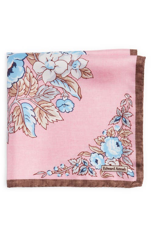 EDWARD ARMAH Mandala Silk Pocket Square in Pink at Nordstrom