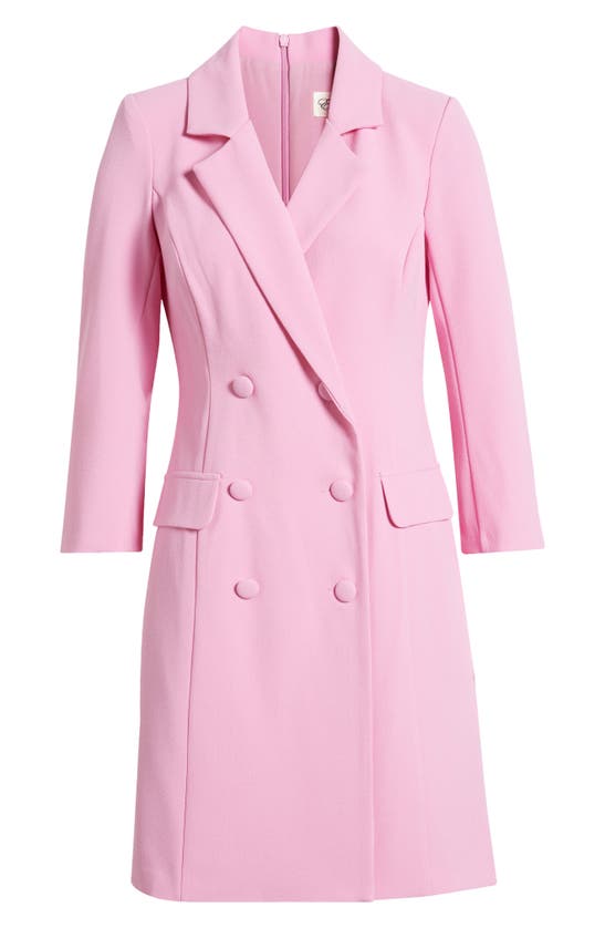 Shop Eliza J Double Breasted Tuxedo Dress In Pink