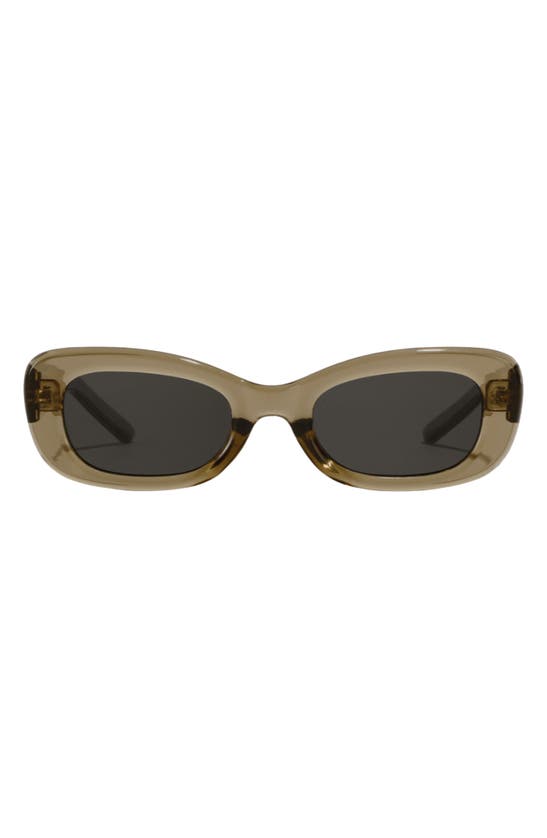 Shop Fifth & Ninth Anya 51mm Rectangle Polarized Sunglasses In Olive Green