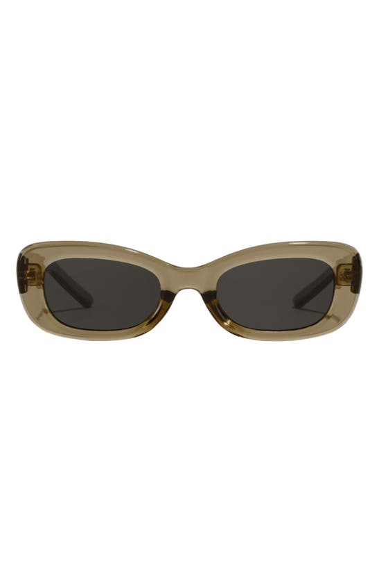 Fifth & Ninth Anya 51mm Rectangle Polarized Sunglasses In Olive Green