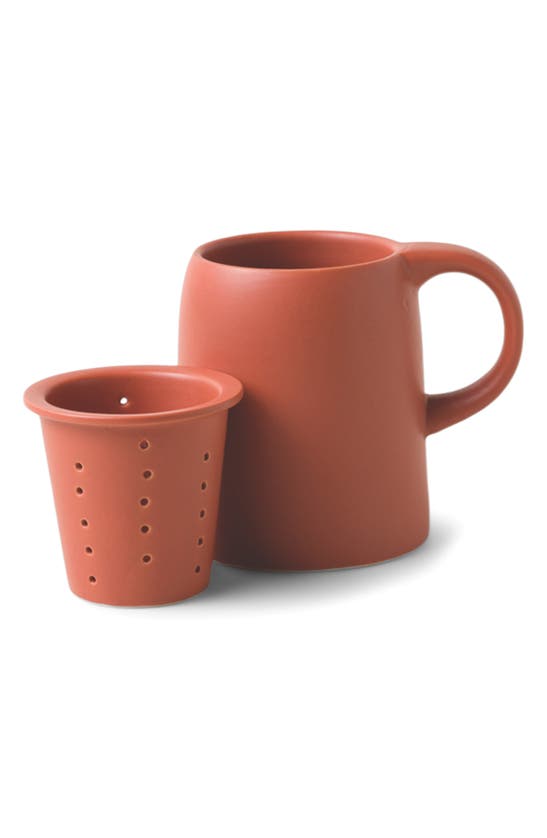 Good Citizen Coffee Co. Ceramic Tea Infuser Mug In Brown