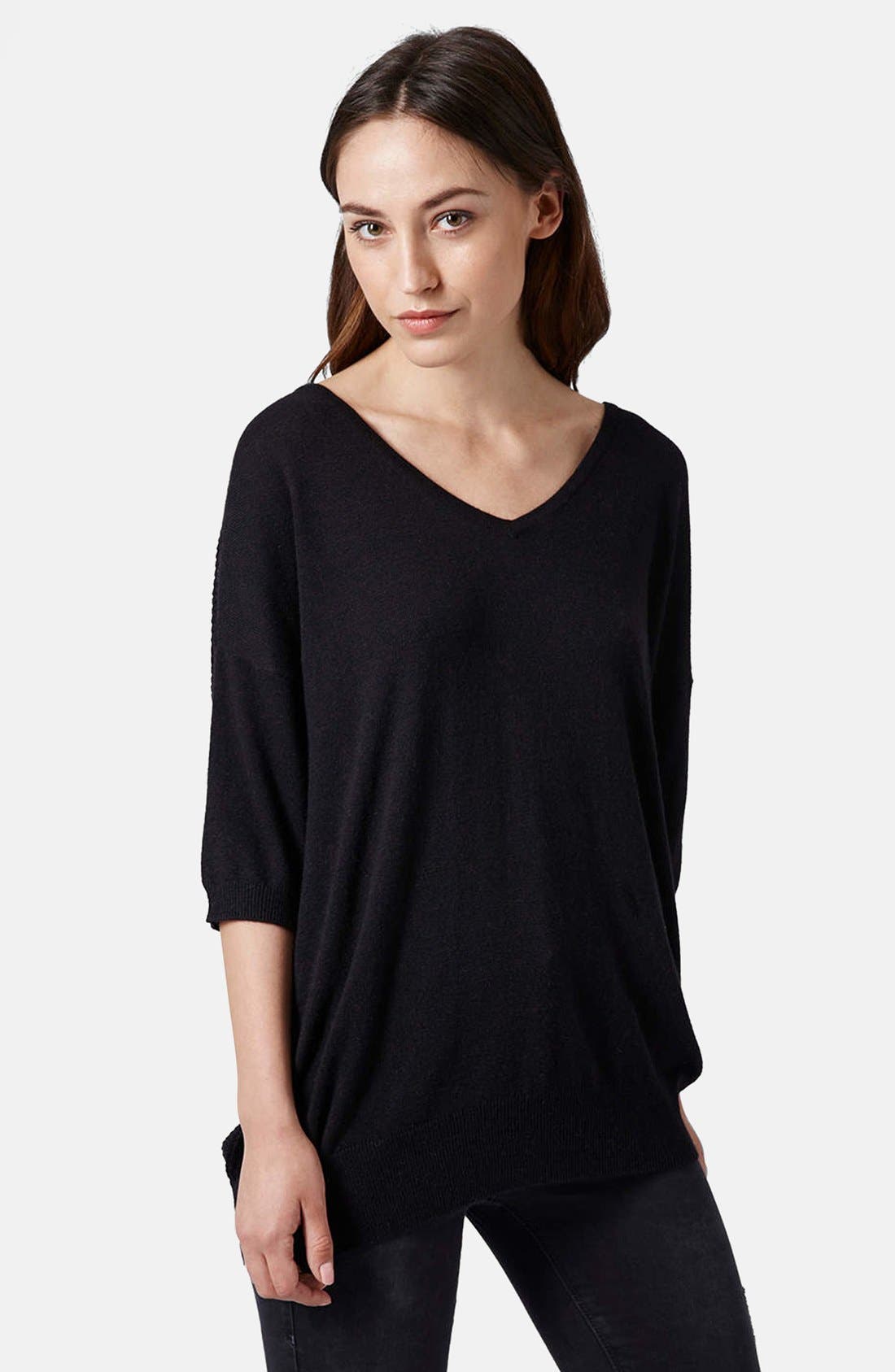Mesh Back Knit Sweater Nordstrom