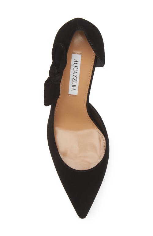 Shop Aquazzura Very Bow Tie Pointed Toe Pump In Black