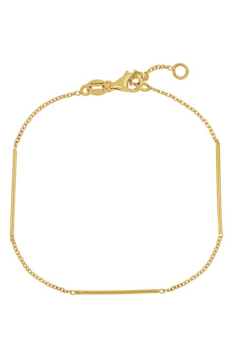 14k Recycled Gold Chain Link Mens Bracelet, Unity