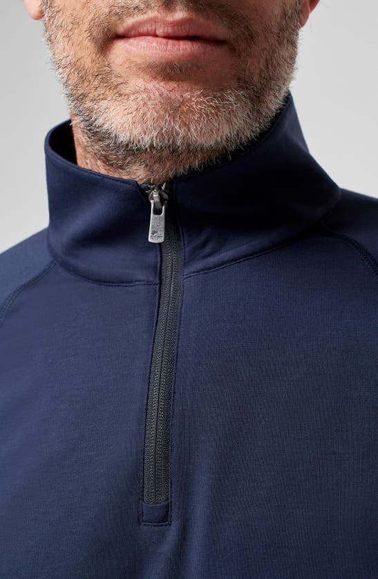 Faherty Movement Stretch Half Zip Pullover In Blue Nights