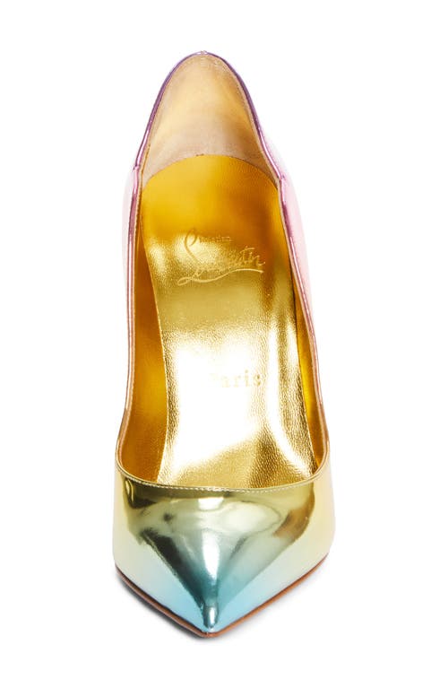 Shop Christian Louboutin Hot Chick Pointed Toe Pump In Multi/lin Gold