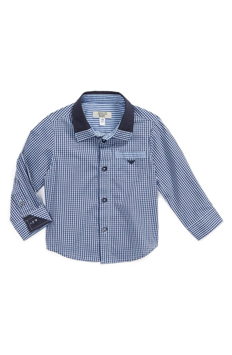 Armani Junior Woven Shirt (Baby Boys) | Nordstrom
