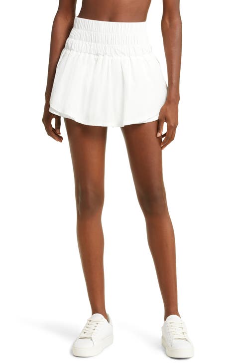  FP Movement by Free People Women's Way Home Skort Romper,  White, S : Clothing, Shoes & Jewelry