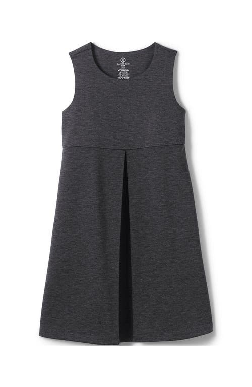 Lands' End Girls Ponte Pleat Jumper In Charcoal Heather