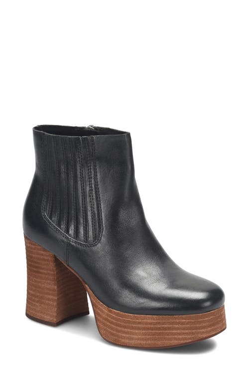 Kork-ease ® Platform Bootie In Black Fullgrain