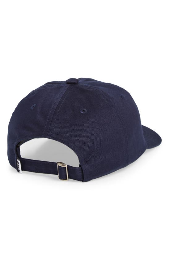 Shop Obey Bold Label Organic Cotton Baseball Cap In Academy Navy