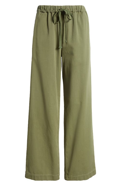 Shop Xirena Xírena Dash Cotton Wide Leg Pants In Hazy Sage