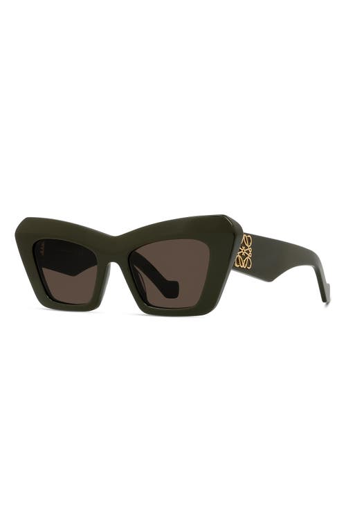 Loewe Anagram-logo Cat-eye Acetate Sunglasses In Black