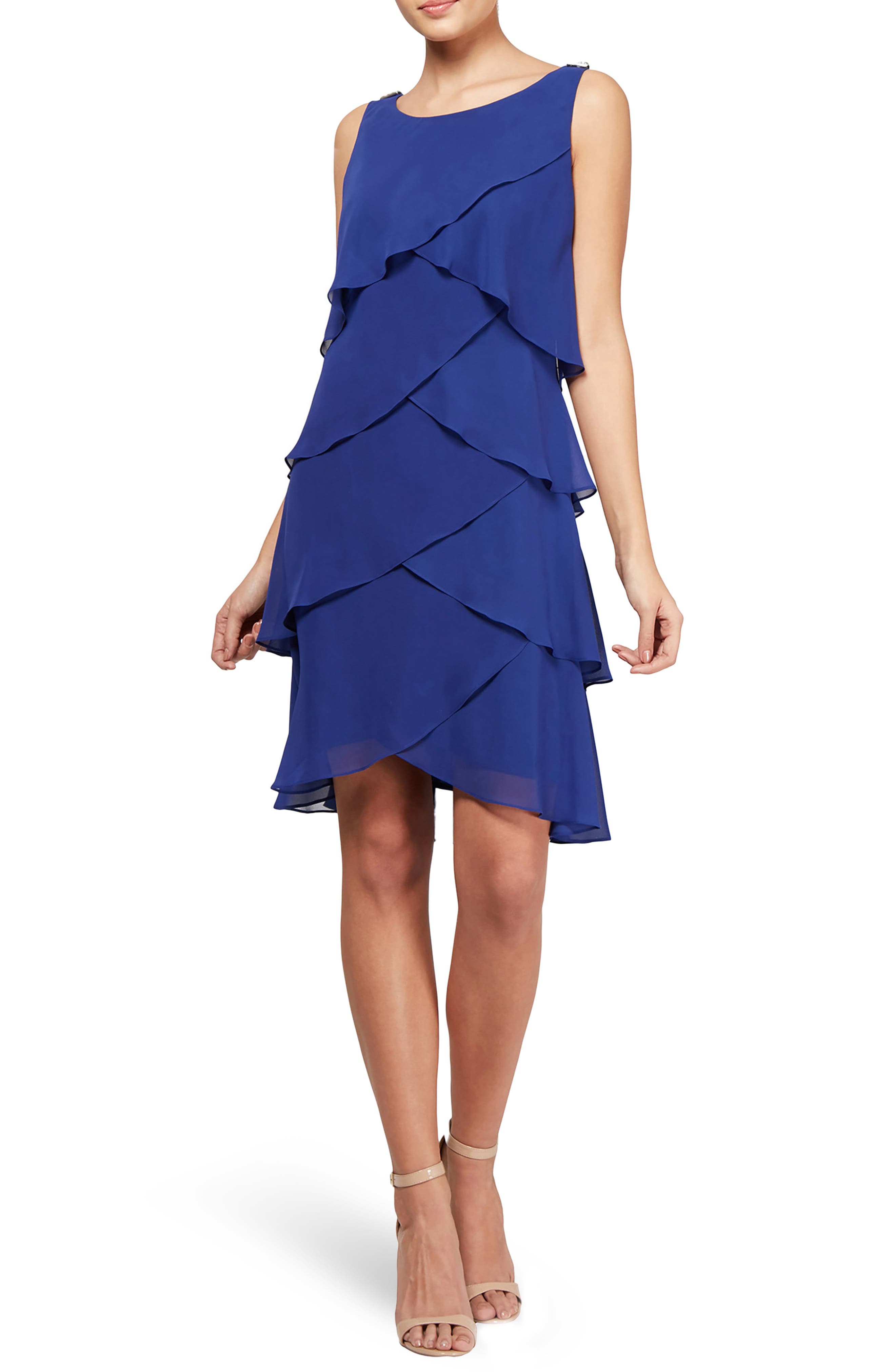 sl fashions layered shift dress