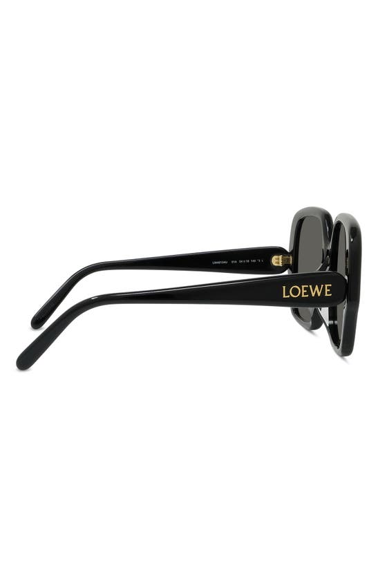 Loewe Thin 54mm Square Sunglasses In Shiny Black / Smoke
