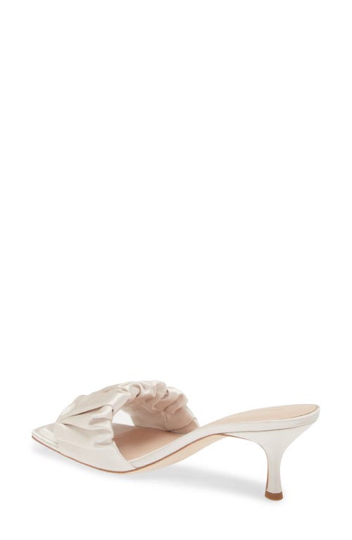 Loeffler Randall Gathered Band Kitten Heel Sandal In Cream